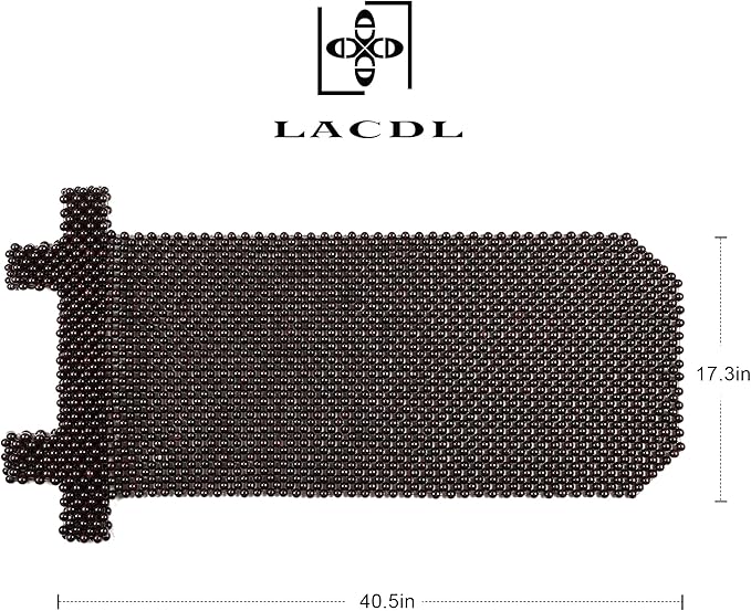 LACDL Beaded Car Seat Covers for Cars, Cooling Bead Seat Cover for Trucks & SUVs - Auto Ventilated Seat Cooler Pad, Natural Wood Breathable Beads - Sweat Protector for Summer, Dark Red