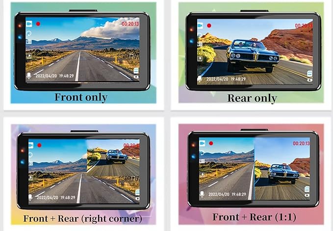 Dash Cam Front and Rear, Dash Camera for Cars with 32G Card Super Night Vision, Car Dash Cam 1080P Dashboard Camera with G-Sensor, Parking Monitor, Loop Recording, Motion Detection Car Camera