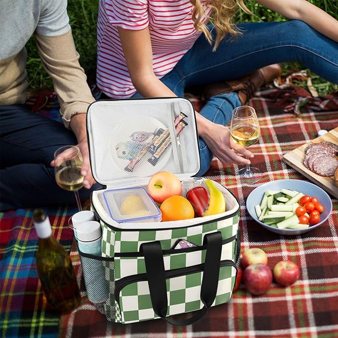 Cooler Bag Insulated Picnic Bag Large Lunch Box Reusable Tote Bag Soft Sided Portable Beach Cooler Grocery Camping