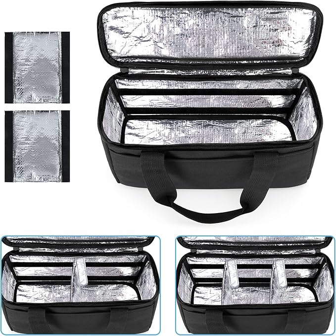 Trunab First Aid Bag Empty Small Medicine Storage Case, Insulated Medication Cooler Bag, Travel Pill Bottle Organizer for Prescription, Insulin, Supplements or Medical Supplies, Black(Bag Only)