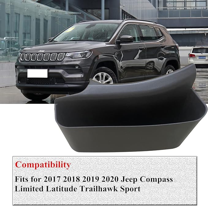 Center Console Organizer Gear Shift Storage Tray Compatible with Jeep Compass Trailhawk North Sport Limited Latitude 2017 2018 2019 2020 with Auto Transmission (Pack of 1)