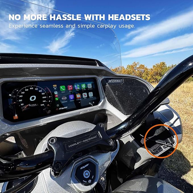 MaedHawk Bypass Motorcycle CarPlay Bluetooth Headset Adapter with Passthrough USB-C Charging Port