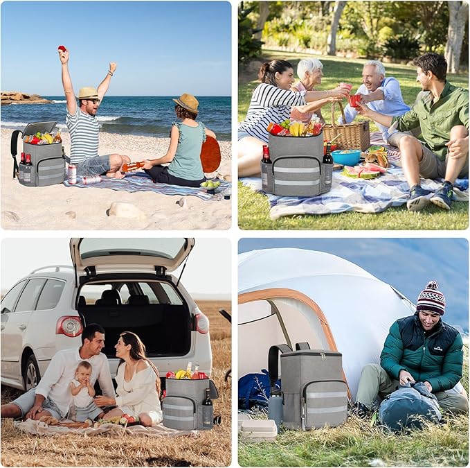 Backpack Cooler - 54 Cans Large Capacity Insulated Leak Proof Backpack for Men & Women, Cooler Bag Picnic Camping Beach Hiking Travel Lunch Backpack