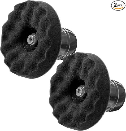 2 Pack Large Tire Shine Applicator Reusable, Tire Dressing Cleaner Applicator Works with Shine and Gels, Professional Car Detailing Foam Sponge Tool Car Cleaning Supplies