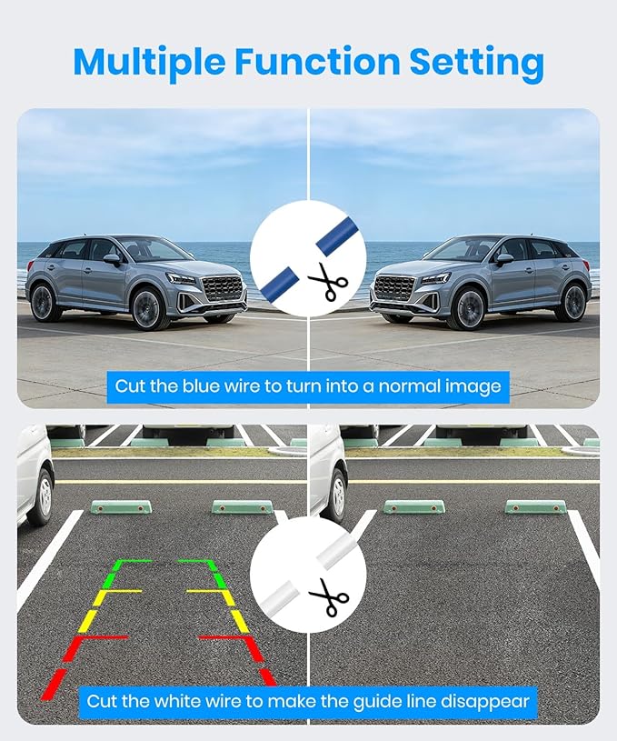 AUTO-VOX OEM Backup Camera: HD Quality 6 LED Night Vision, IP69K WaterProof Wide Angle Reverse Rear View Camera, One Click Switchable 6 Video Formats Back Up Camera for Car,Vehicle,Pickup,Truck,SUV,RV