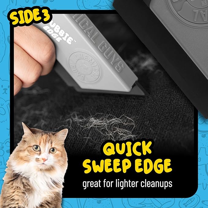 Chemical Guys Grubbie Edge Pet Hair Removal Tool – Reusable Pet Hair & Lint Remover for Car Interiors, Upholstery, Carpets, Seats, and Home Furniture – Removes Embedded Hair & Fur Fast