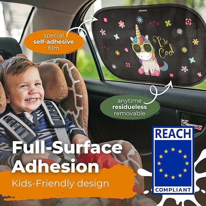 Car Window Shade for Baby with Certified UV-Protection 2 Pack - 20"x12"