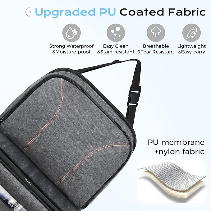 Coverado Backseat Car Organizer 2 Packs, Heavy-Duty Durable Dual-Way Use Car Back Seat Organizer Waterproof with Multi Pockets, Zipper Closure Design, Protect Valuables from Spills, Keeps Car Tidy