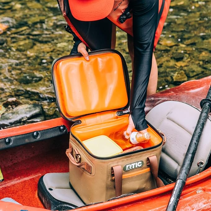 RTIC Ultra-Tough Soft Cooler 12 Can, Insulated Bag Portable Ice Chest for Lunch, Beach, Drink, Beverage, Travel, Camping, Picnic, Car, Trips, Floating Cooler Leak-Proof with Zipper