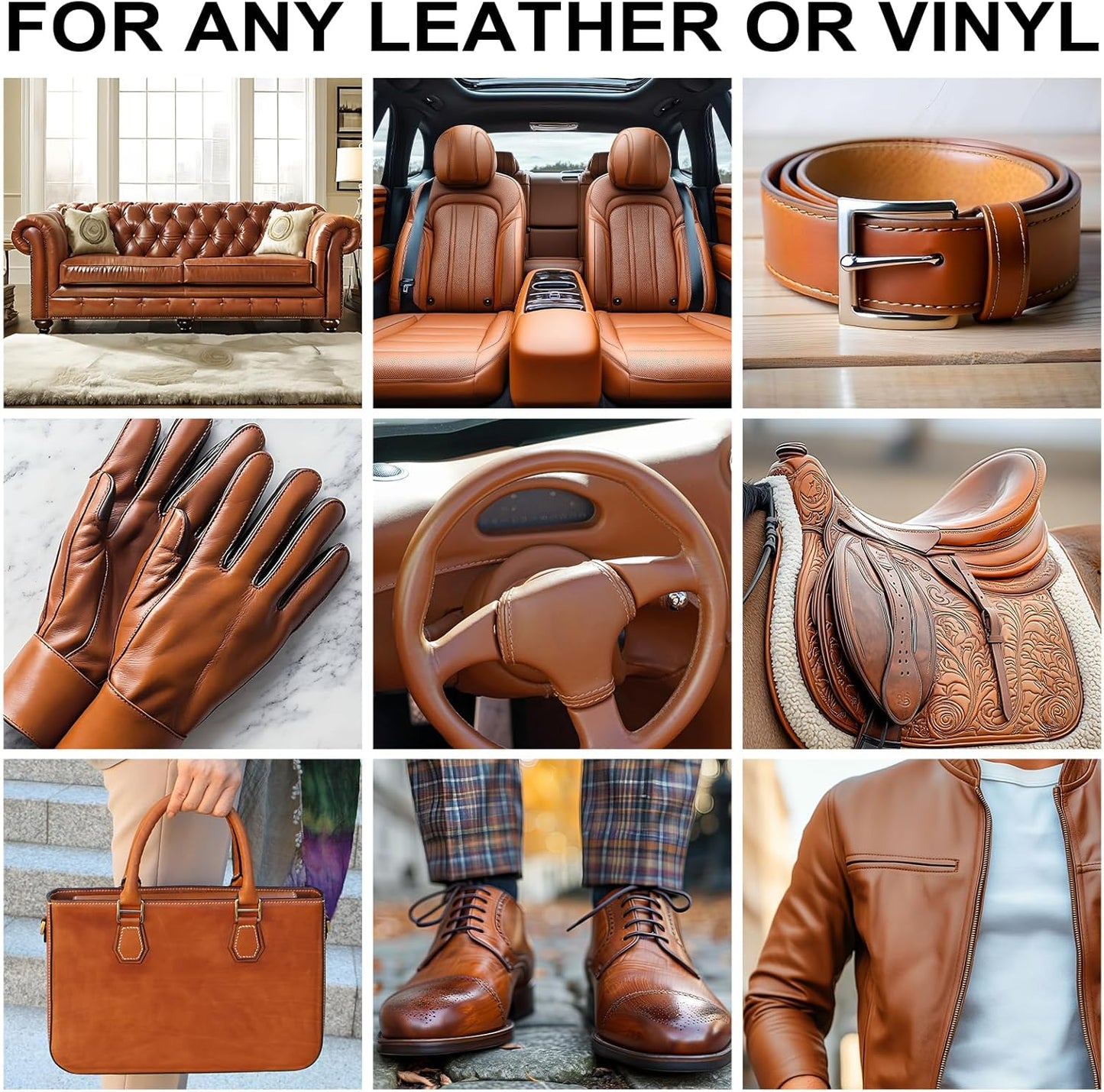 Leather Recoloring Balm,10oz Leather Color Restorer Leather Repair Kit for Furniture Car Leather Scratch Remover, Black Leather Color Restorer for Couches,Leather Dye Paint for Faded