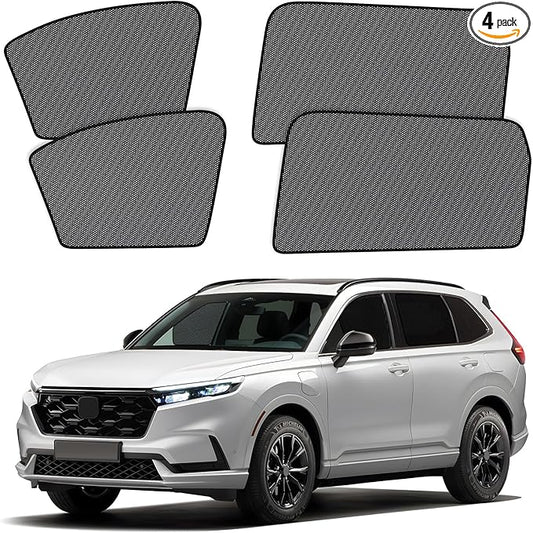 XCBYT 4 Pack 2023-2024 Honda CRV Window Shades with Breathable Mesh Window Covers 99% Sun UV Blackout Keeps Cool Car Privacy Curtains for Breastfeeding, Napping, Dressing, Camping