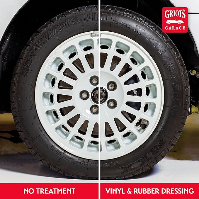 Griot's Garage Vinyl and Rubber Dressing for Car Detailing, Exterior and Interior Auto Cleaner and Protectant for for Plastic, Trim, Tires, and More, 10981, 22oz