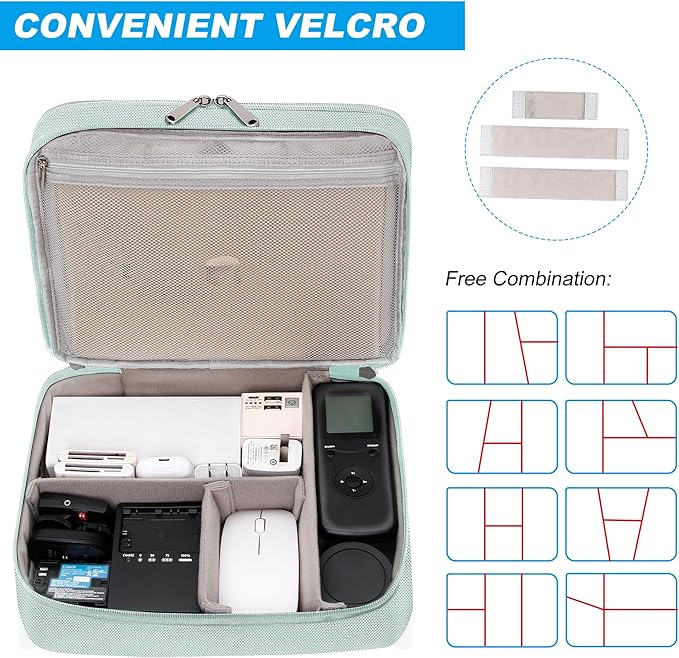 CILLA Electronic Organizer Travel Case, Travel Cord Organizer Case Portable Waterproof Cable Organizer Bag for Charger, Cord, USB, Power Bank, Earphone