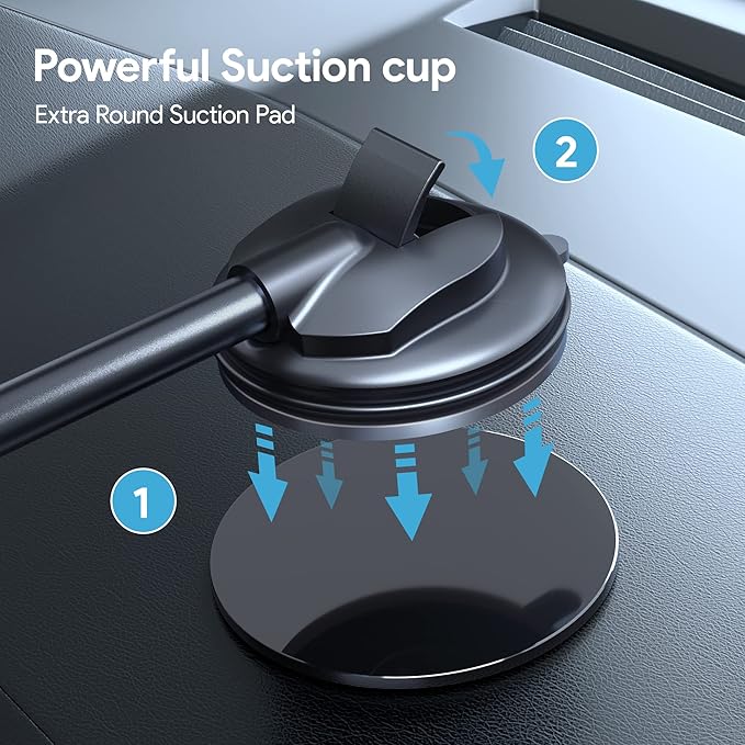 FESIYOYE Phone Mount for Car [6.2in Flexible Arm] Cell Phone Holder for Windshield Dashboard [Washable Strong Suction] Automotive Accessories Car Mount for iPhone Android Smartphone Universal Cradles