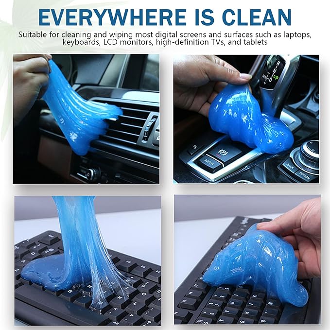 2 Pcs Auto Detailing Gel Car Cleaning Gel for Cleaning Vents Buttons Reusable Putty for Interior Surfaces