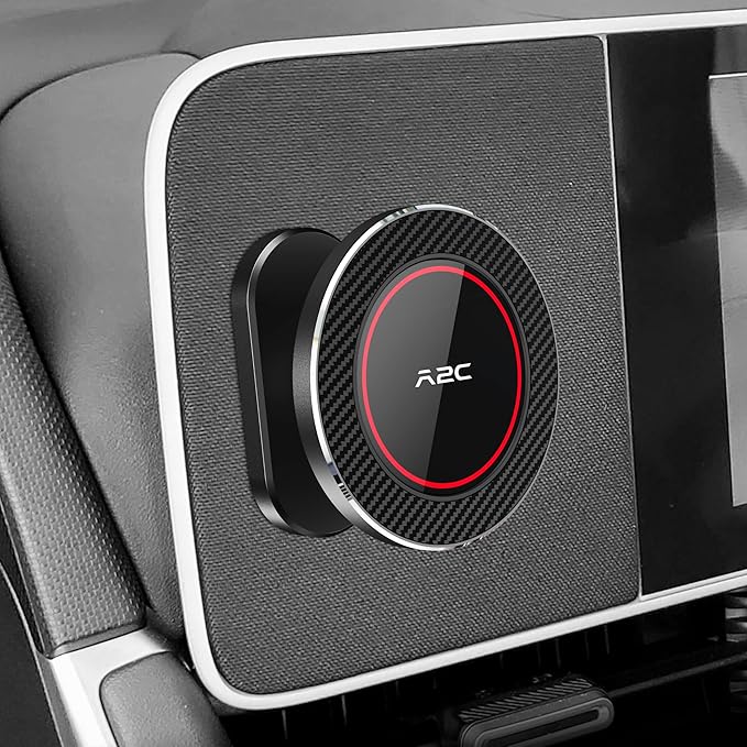 A2C for Hyundai Ioniq 5 Phone Mount, Upgrade Magnet Base Magnetically Attaches to Metallic Dashboard for 2024-2025 Sonata Kona, 2022-2025 Ioniq 5 & Ioniq 9, Compatible with MagSafe