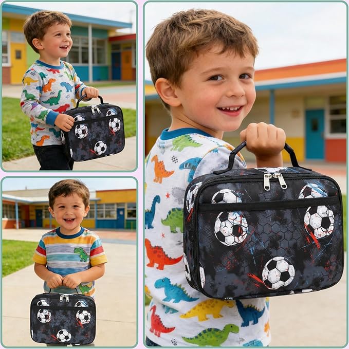 CAMTOP Lunch Box Kids Boys Insulated Lunch Cooler Bag Reusable Lunch Tote Kit for School Travel