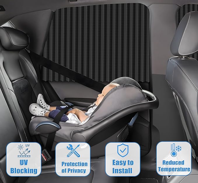 ZATOOTO Window Shades for Car Camping - Privacy Cover and Side Blinds - Protection from Heat and UV for Kids, Family, Pets