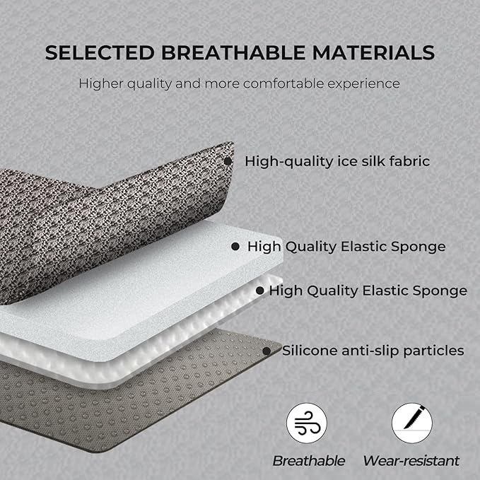 2pcs All-Season Car Seat Covers Grey - Breathable Car Seat Protectors with Anti Slip Bottom - Durable Auto Seat Cushions Universal Fit for Vehicles Cars SUV Trucks Front Seats