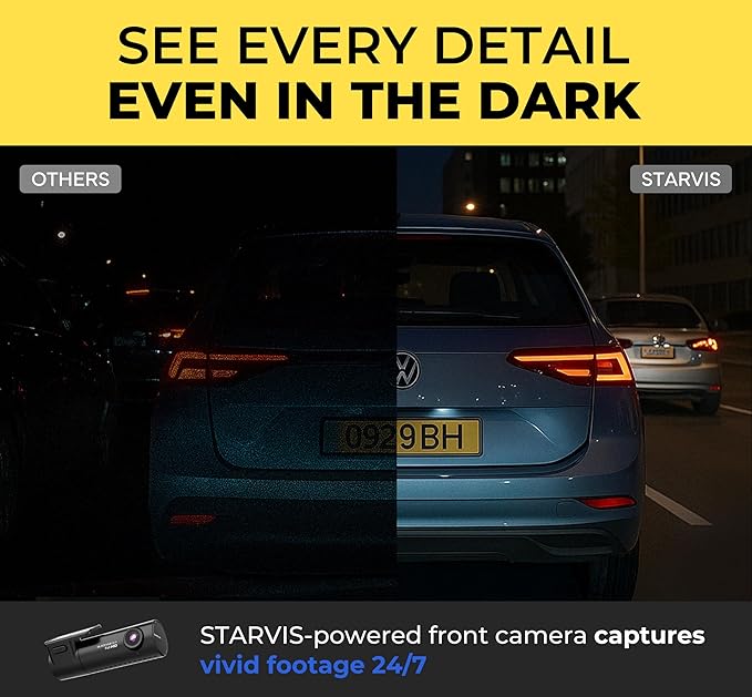 BlackVue DR590X-1CH Plus 32GB Dash Cam - Full HD 60fps Dash Cam Front, STARVIS, Free Hardwire Cable & SD Card, Built-in Wi-Fi, Parking Mode Support, App Control Dashcam