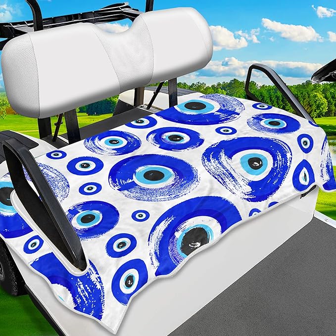 ENYORSE Golf Cart Seat Covers - Ethnic Style Golf Cart Towel Blanket for 2/4 Seater, Soft & Breathable Microfiber, Keeps Seats Cool & Comfortable, 51”x31”, Fits EZGO/Yamaha/Club Car