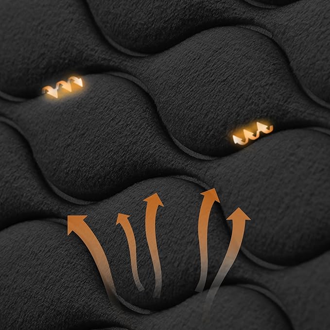 Seat Covers Black Crystal Fleece, 48 x 21 Inch, Extra Large Seat Cushion Luxury Crystal Fleece Anti-Slip Design