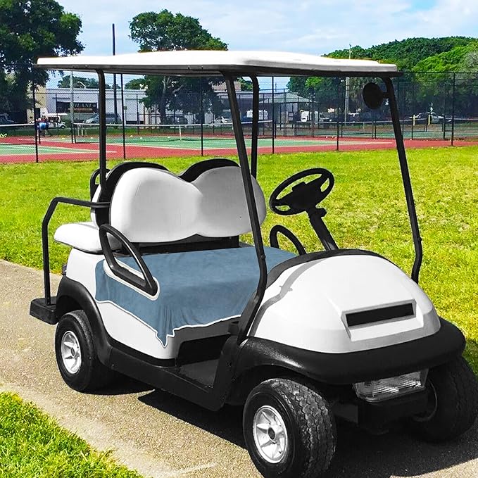 YOKYHOM Golf Cart Seat Covers for 2/4-Seater, Microfiber Seat Towel Blanket, Keeps Seats Cool, Clean & Comfortable, Fits EZGO, Club Car, Yamaha, 51"x31"