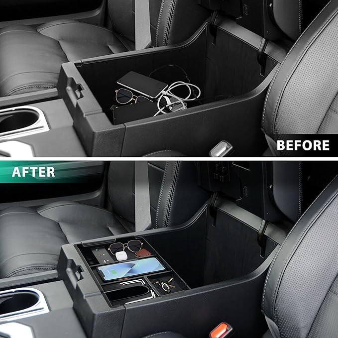 KEWISAUTO Wireless Charger for Toyota Tundra 2014-2021, Center Console Organizer Tray Armrest Storage Fast Wireless Phone Charging Panel Pad for 2014-2021 Toyota Tundra Accessories