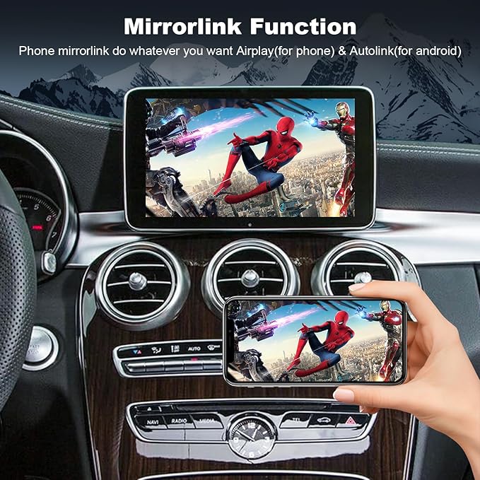 Wireless Carplay Retrofit Kit Decoder Module for Mercedes Benz NTG5.0 B C GLC CLA GLA Class W205 2015-2018 Year, Support Wireless Android Auto, Reverse Camera, Original Car OEM Control