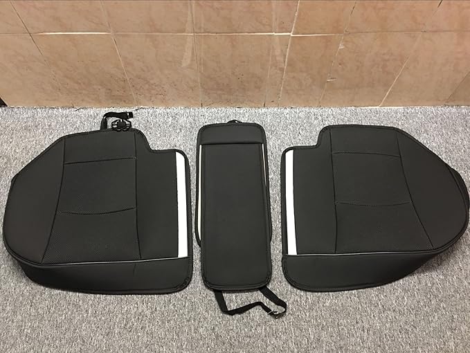 1 Pack Scalable (Adjustable Length (49-55'') Back Seat Cover Car Seat Cover Seat Protector Rear Seat Bottom Cover Fits 90% of car - for Seat Bottom Only (Black - Rear seat)