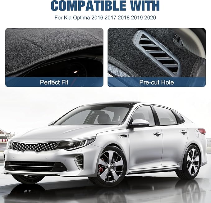 Dashboard Dash Cover Mat Carpet Compatible with 2016 2017 2018 2019 2020 Kia Optima