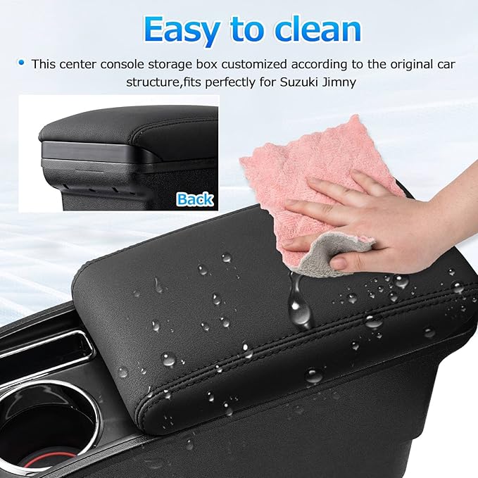 Autorder Center Console Storage Box for Suzuki Jimny JB64W/JB74W 2018-2025 Accessories Armrest Box Replacement with Cup Holder Insert