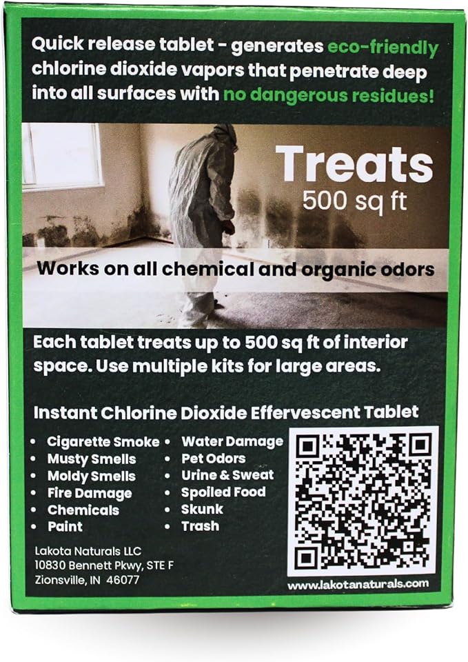 Chlorine Dioxide Heavy-Duty Fogger Deodorizing Kit, Professional Strength Odor Remover For Car, Home, RV, Room, Garage. Scent Bomb Air Freshener & Deodorizer. Easy to Use Kit Eliminates All Odors!