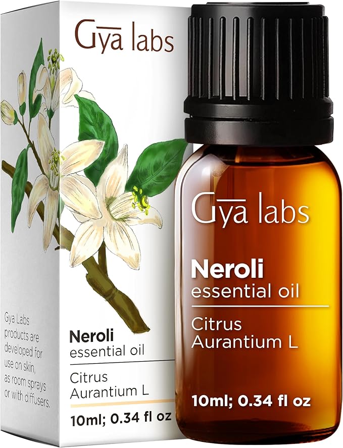100% Pure Neroli Essential Oil - 0.34 Fl Oz - Neroli Oil for Hair, Skin, Diffuser, Aromatherapy & DIY Candle Making Scent