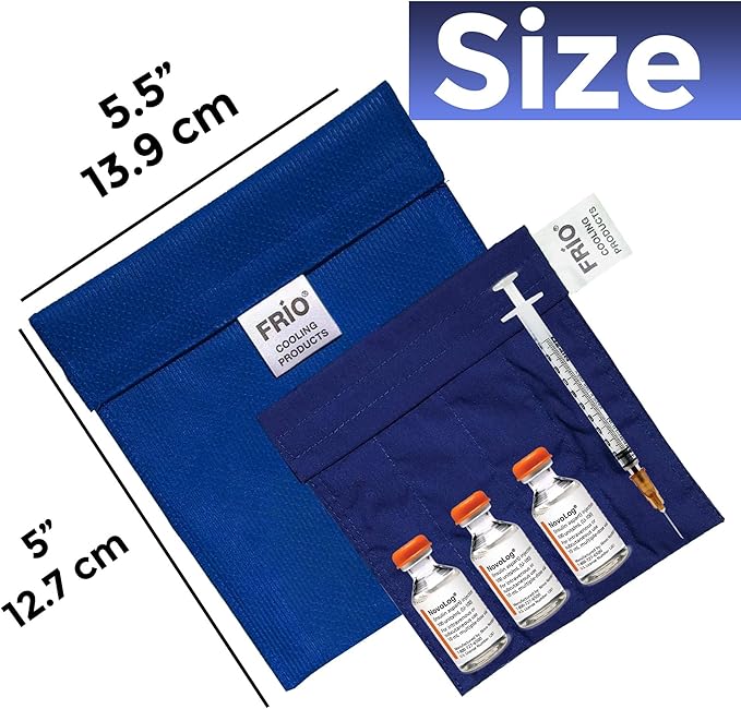 FRIO Cooling Wallet - Insulin Cooler for 45+ Hours of Stress Free On The Go - Blue - Small