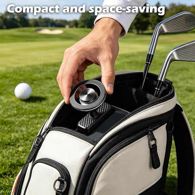 Magnetic Golf Cart Phone Holder Pro – 360° Rotatable Phone Mount with Heavy-Duty Magnetic Grip, Universal Golf Swing Recording Stand, Fits for EZGO/Club Car/Yamaha, Best Golf Gift for Men