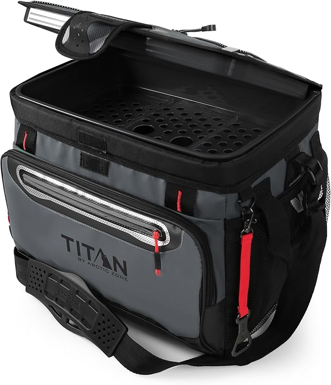 Titan by Arctic Zone Deep Freeze Cooler - Zipperless Hardbody Cooler - Deep Freeze Insulation, HardBody Liner, and SmartShelf