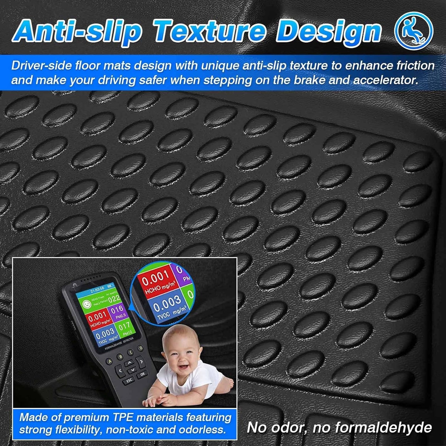 Cartist Floor Mats Fit for Ford Maverick 2022-2025 2026 (Only Fit Gasoline Models), All Weather Floor Mat for Maverick Heavy Duty Waterproof