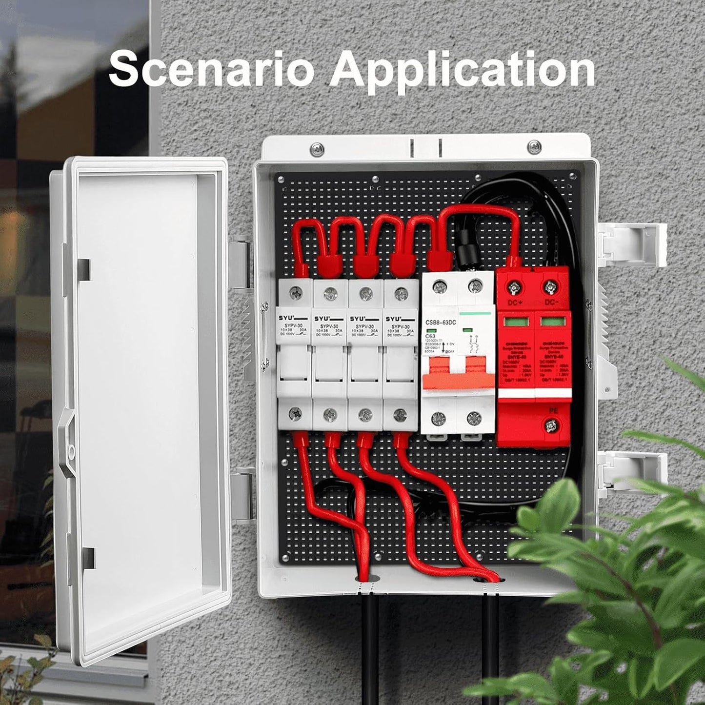 Outdoor Electrical Junction Box, ABS Water Resistant Enclosure with Internal Mounting Panel & Hinged Cover (13" H* 9.2" L* 3.7" W)