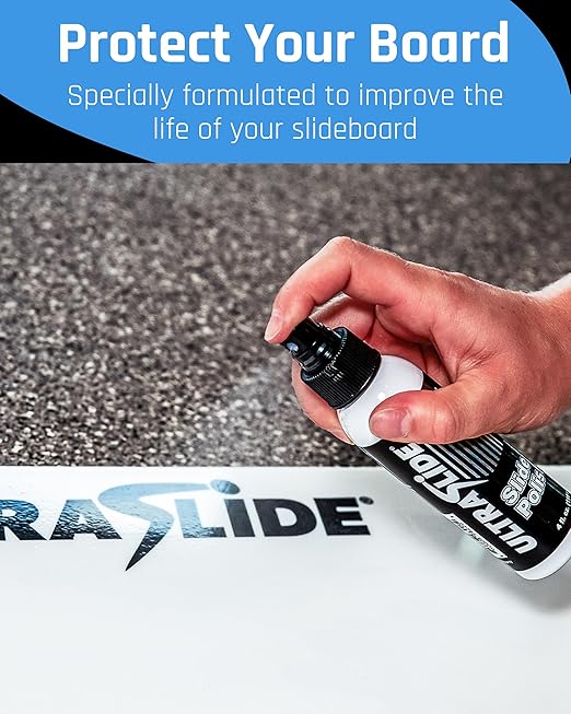 Silicone Lubricant Spray - 4oz Slide Board Polish - Friction-Reducing Lubricant for Slide Boards for Exercise, Hockey Tiles & Shooting Pads - Odorless, Multi-Purpose Surface Care