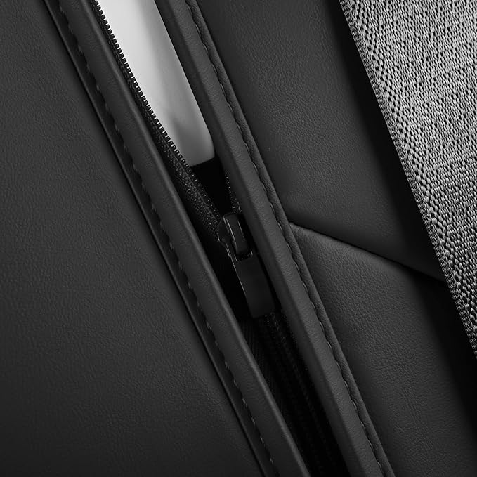 Custom Fit 2017 2018 2019 2020 2021 2022 2023 Tesla Model 3 Seat Cover Waterproof Seat Protects (Black-Model 3)