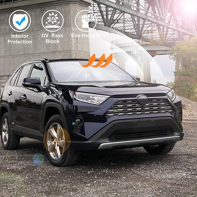 Windshield Sun Shade Front Window Sunshade Fit for Toyota RAV4 RAV-4 2019-2024 2025 2026 Accessories Auto Interior Sun Visor Heat Protection