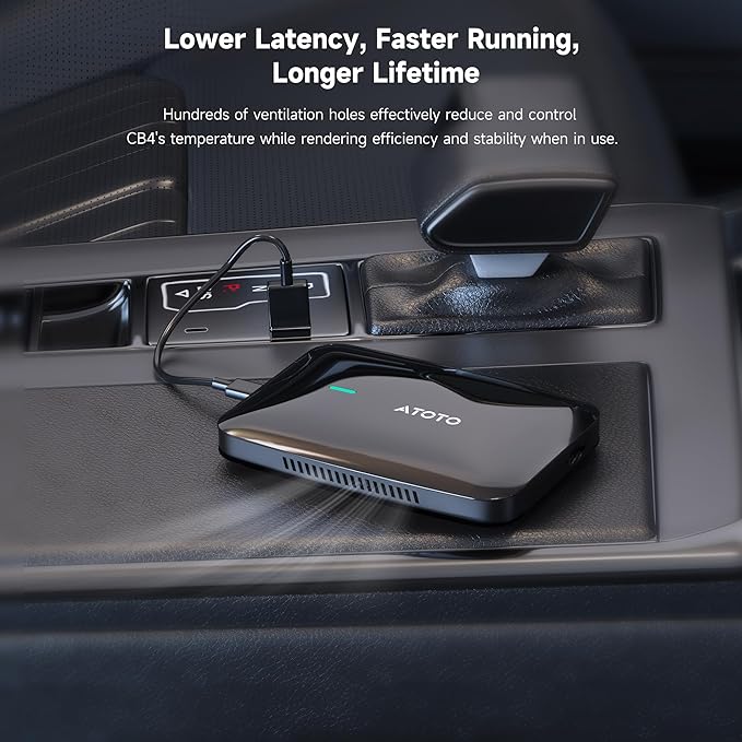 Magic AI CarPlay Box - Wireless CarPlay Adapter with Dual-WiFi Stability, Built-in Android Multimedia System, Enjoy Video & Music Apps, Navigation, AI Voice, Plug & Play for Factory Wired CarPlay