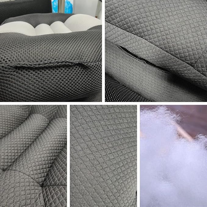 Car Booster Seat Booster Height Lifting Pad Breathable Mesh Portable Car Seat Cushion for Fatigue for Trucks, Cars, SUVs, Office Chairs, Wheelchair (Black)