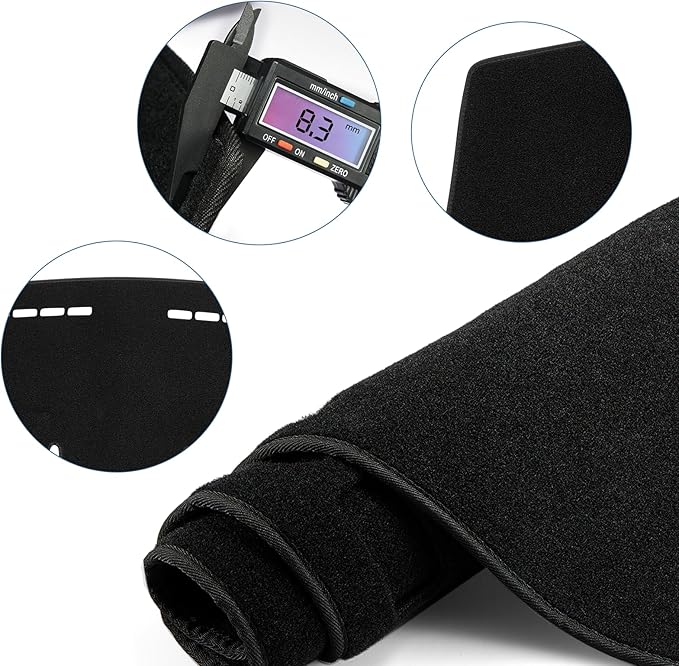 Dashboard Dash Cover Mat Carpet Compatible with 2011-2016 Chrysler Town & Country;2011-2020 Dodge Grand Caravan