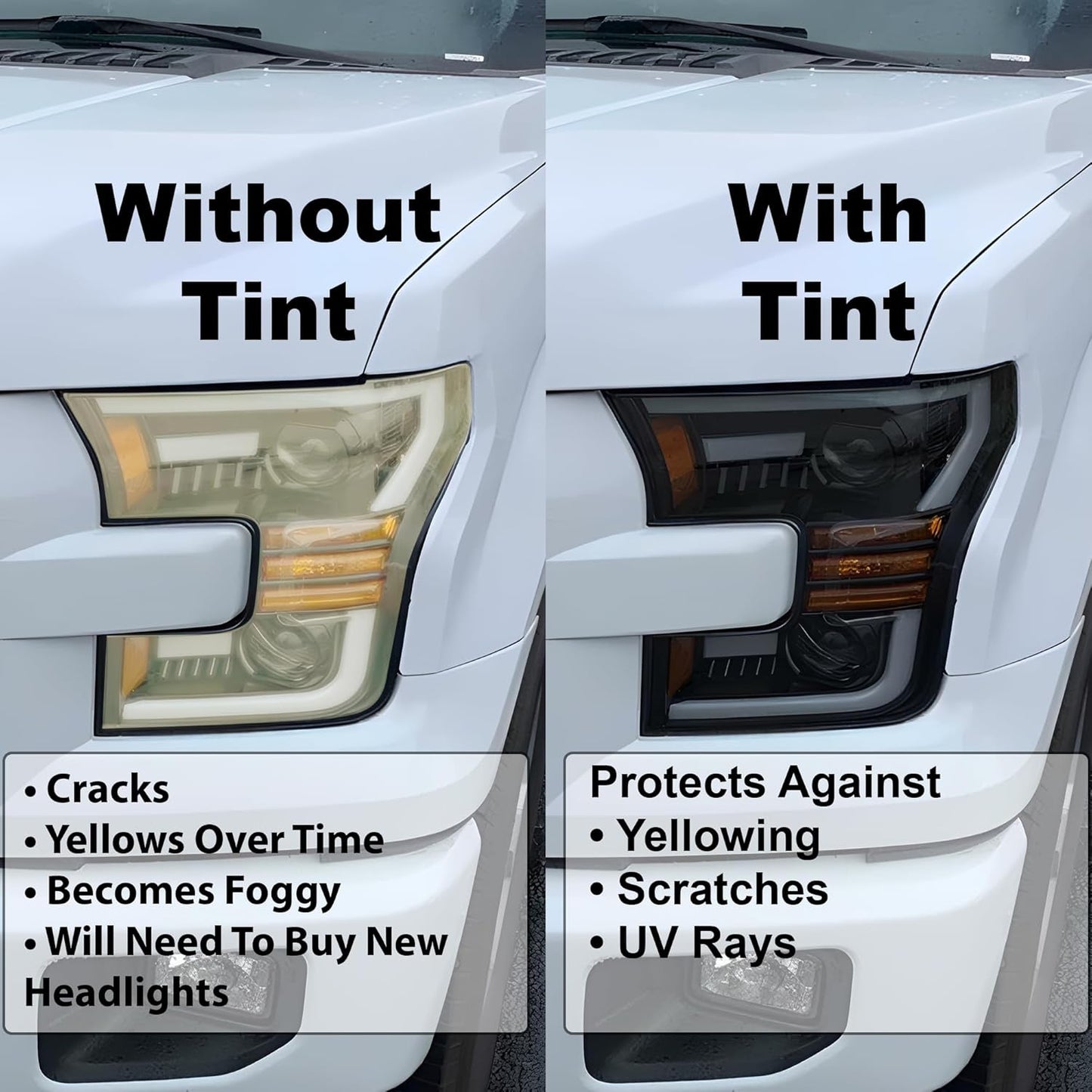 BOGAR TECH DESIGNS Full Headlight Head Light Tint Kit Compatible with Toyota Camry 2025-2026, Light Smoke
