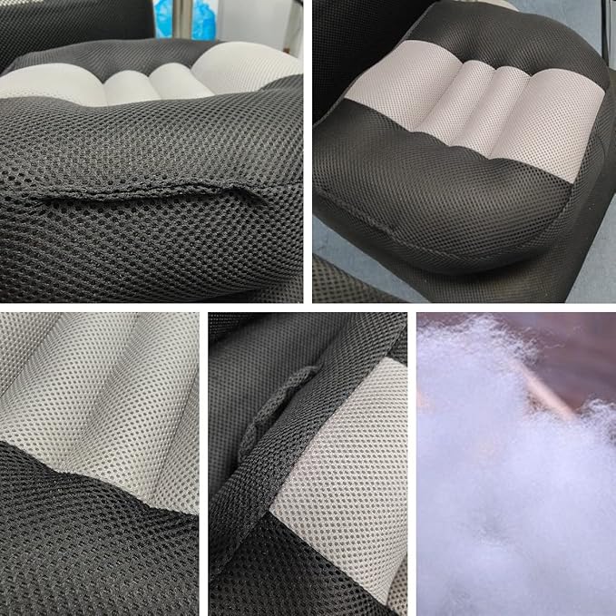 Car Booster Seat Booster Height Lifting Pad Breathable Mesh Portable Car Seat Cushion for Truck, Car, SUV, Office Chair, Wheelchair (Black&Grey)