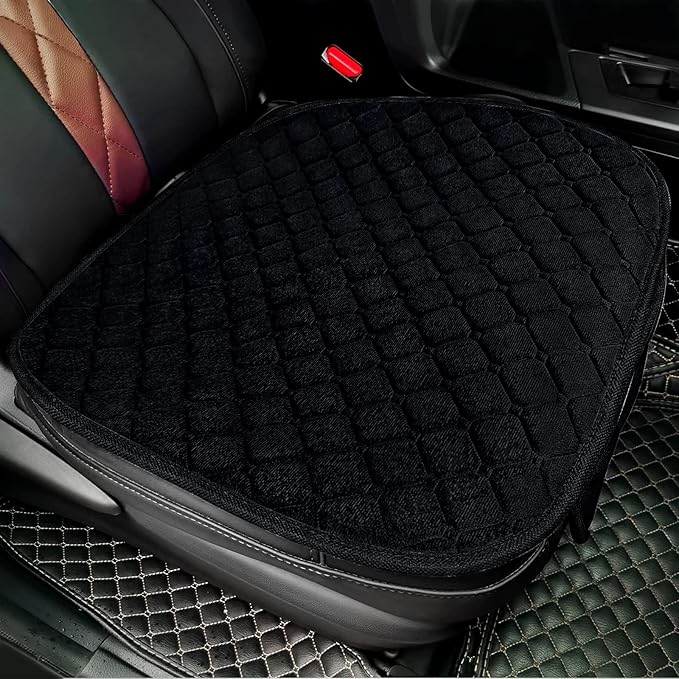 surpassme Comfortable Car Seat Covers Universal Front Seat Coves for Car Accessories with Storage Pockets, Padded Car Interior Covers for Automotive, SUV, Truck, and Van