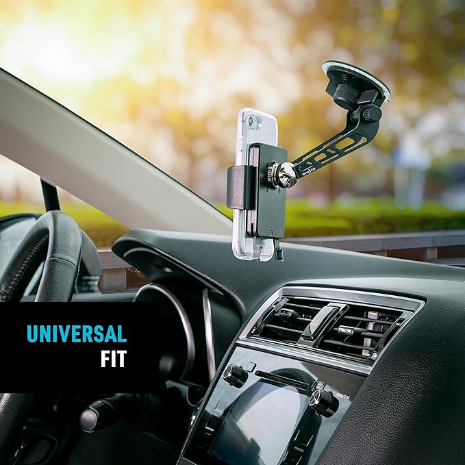 Nite IZE Steelie Squeeze Windshield Kit - Universal Windshield Magnetic Car Mount Holder