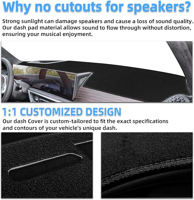 Dashboard Mats Dash Covers Pad Compatible with VW Volkswagen Jetta 2019-2023 2024 2025 Dash Carpet Protector